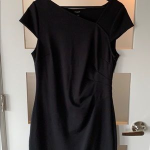 Ann Taylor black dress with ruching